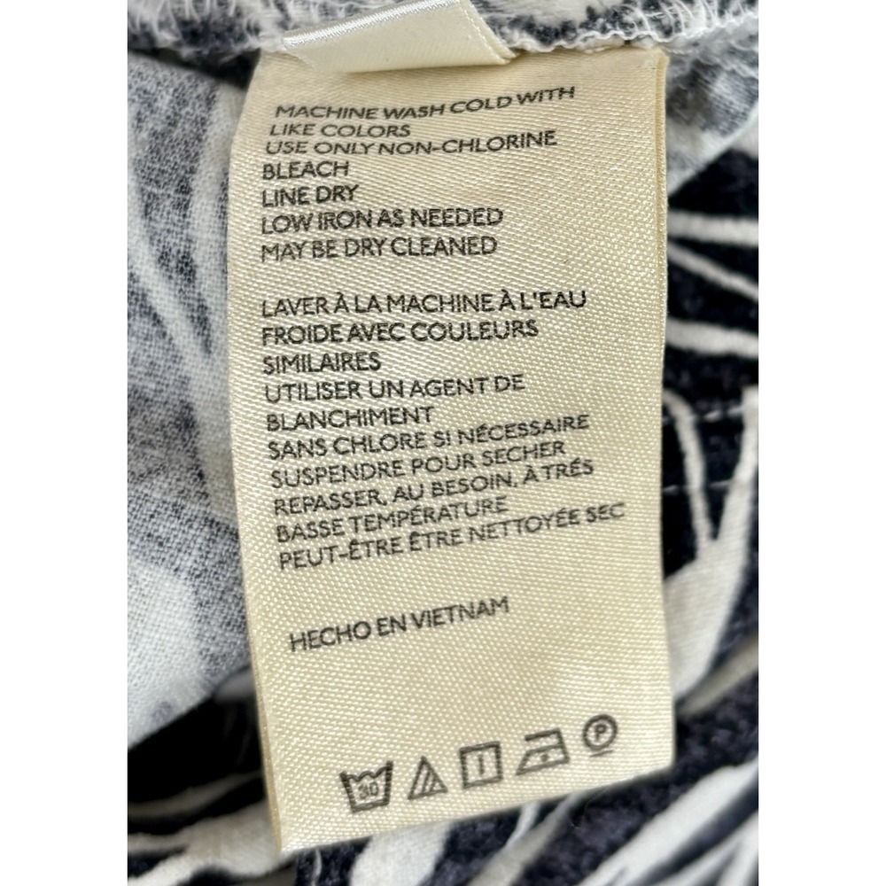 Anthropologie Abstract Print Jogger Pants Size 4 Black White Tapered Ankle Linen - Picture 8 of 9
